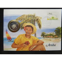 Аруба 1 флорин 1988 г конверт первого дня КПД