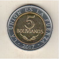 Боливия 5 боливиано 2017