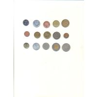 Монеты мира 15 шт.