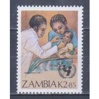 [632] Замбия 1988. Дети.Мать с ребенком у врача. MNH. 2