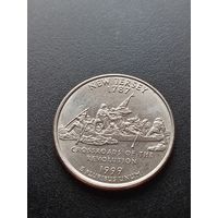 США 25 центов 1999 г. D - Нью-Джерси