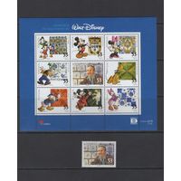 Дисней Португалия 2001** Уолт Дисней Walt Disney 100 лет со дня рождения, Герои мультфильмов