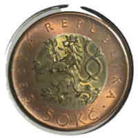 Чехия 50 крон, 2018 [AUNC] (холдер)