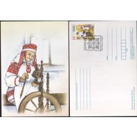 Почтовая карточка с гашеной маркой !первый день! Костюмы 2011 год. Беларусь