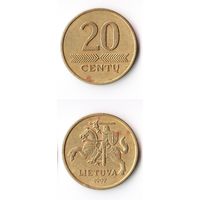 20 центов Литва 1997 год