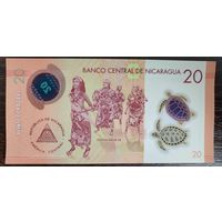 НИКАРАГУА 20 кордоба 2014 P-210a полимер UNC