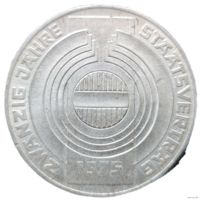 100 шиллингов 1975 Серебро 24 грамм 640 пробы 0,494 унции! Австрия 20 лет декларации о независимости Австрии! ВОЗМОЖЕН ОБМЕН!