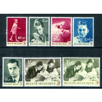 Бельгия - 1963г. - королевская семья, 100 лет Красному Кресту - 7 марок - полная серия, MLH [Mi 1322-1328]. #2-Be-62-KS-1