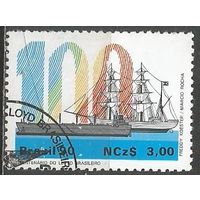 Бразилия. 100 лет Бразильскому списку Ллойда. 1990г. Mi#1345.