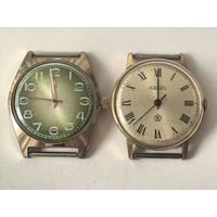 Часы позолоченные СССР. ПОЛЕТ Au10 и РАКЕТА Au10. (на ходу)