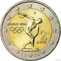 Греция 2 евро 2004 года, UNC. Олимпиад. Предложи свою цену или обмен!