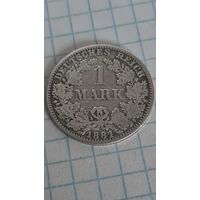 С 1 РУБЛЯ ! МОНЕТА ГЕРМАНИЯ  1 МАРКА 1881 год