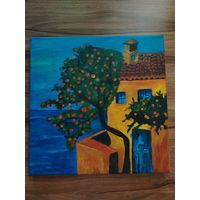 Картина дом у моря