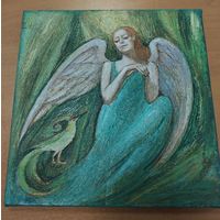 Авторская картина - Давай улетим. Свиридова. Витебск. Участник республиканских выставок. Холст/масло 20х20 см.