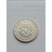 1 крона 1963 года Швеция. Серебро 400. Монета не чищена. 45413