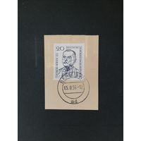 ГДР 1956 Вырезка с маркой "К годовщине смерти Томаса Манна" (гашение) Mi.534 каталог 1.20 евро