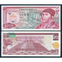 Мексика 20 песо  1977 год, UNC