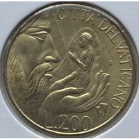 Ватикан 200 лир 1988 г. В холдере