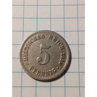 5 пфеннигов Германия 1910 год