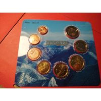 Годовой набор Евро 2014 Андорра. Блистер. Юбилейные. С рубля. (19)