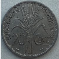 Французский Индокитай 20 сантимов 1939 г.