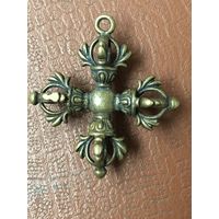 Бронзовый амулет двойная ваджра