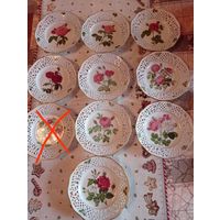 Тарелки из прорезного фарфора. Schumann, Germany