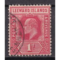 147.BrKCI. Великобритания. Колонии. Подветренные острова. Стандарт. Эдуард VII. 1907 г. 1P. Mi.#38a.