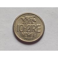 Норвегия 10 эре 1961 г.