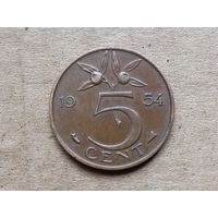 Нидерланды 5 центов, 1954г. (D-107)
