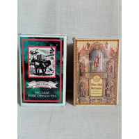 Большие жестяные банки от чая прошлых лет Старая Британия Hilltop Хилтоп