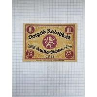 Нотгельд 75 пфеннигов Германия Рудольфштадт-0501