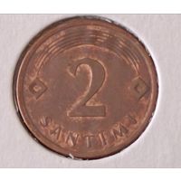 Латвия. 2 сантима 2009 года.