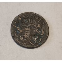 Аўгуст III Саксонскi. Солид 1752, Перевернутое T, хороший