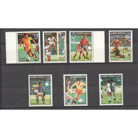 Спорт. Футбол. Гвинея-Бисау. 1988. 7 марок. Michel N 943-949 (13,0 е).