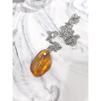 Лот С 1 РУБЛЯ! много лотов! Кулон из натурального янтаря с цепочкой (2)