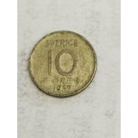 Швеция 10 оре 1959 серебро