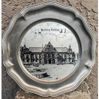 Тарелка настенная, коллекционная. Германия. Диаметр 22.5 см. Цинк.