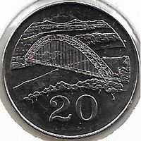 Зимбабве 20 центов, 2002 UNC