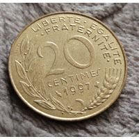20 сантимов 1997 Франция