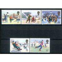 Великобритания - 1990г. - Рождество, дети - 5 марок - полная серия, MNH [Mi 1300-1304]. #3-GB-Z-1-18