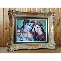 Шри Шри Радха-Кришна. Новая картина в старинной раме.