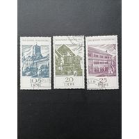 ГДР 1966 Полная серия марок "900 лет городу Вартбург" (гашение с клеем без наклеек) Mi.1233-1235 каталог 1.50 евро