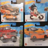 Hot Wheels Машинки Мотоцикл Новые Honda MOTO Tesla Porsche Dodge Mitsubishi Коллекционные Игрушки Коллекция