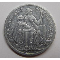 Французская Полинезия 1 франк 2017 г