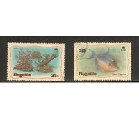 Ангилья-1982(Мих.466,476) , гаш.    ,  Морская фауна, Рыбы,