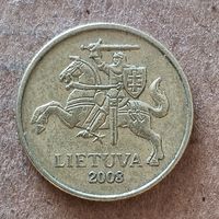 Литва 2-я республика 10 центов 2008 г., KM# 106
