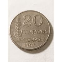 Бразилия 20 сентаво 1967