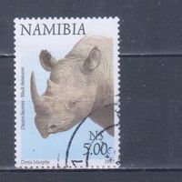 [2394] Намибия 1997. Фауна.Дикие животные.Носорог. Гашеная марка.
