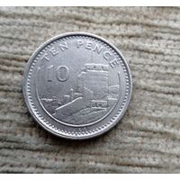 Werty71 Гибралтар 10 пенсов 1994 Мавританский замок